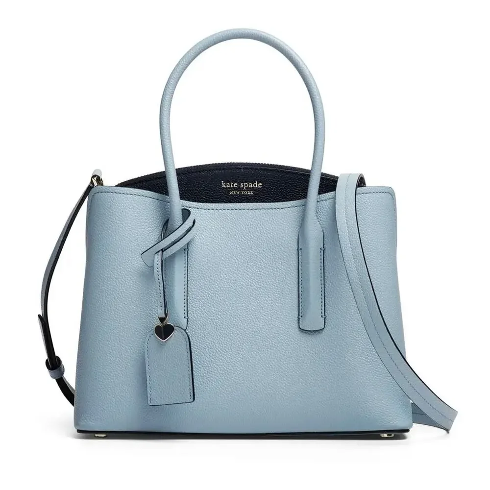 Kate Spade Cameron Street Small Candace Satchel Blue Leather Crossbody Bag